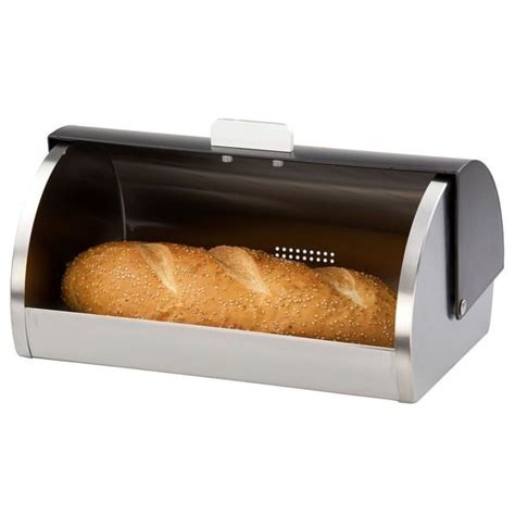 home basics stainless steel bread box black|homemade bread storage container.